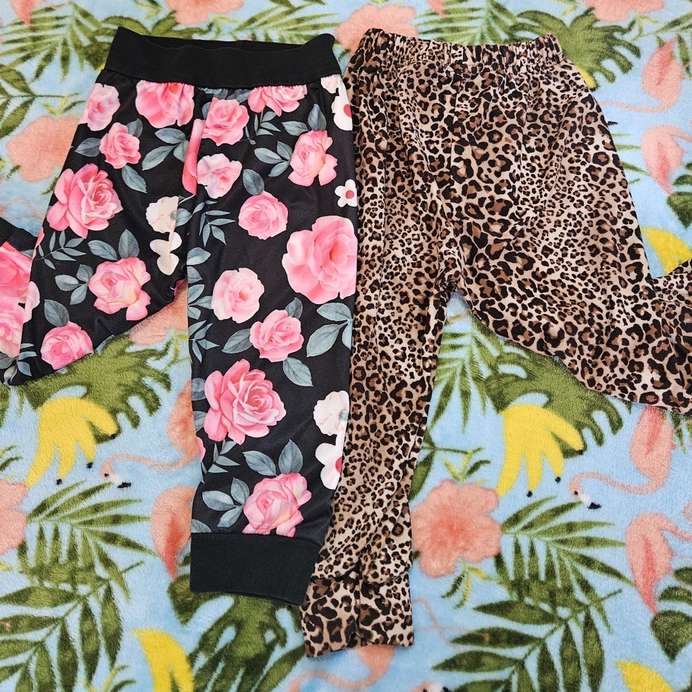Floral and Leopard Print Kids Bottoms